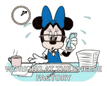 work monday busy secretary minnie mouse