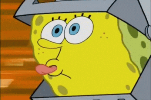 spongebob tongue finger gif