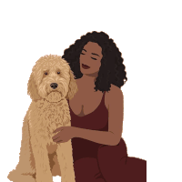Lady With Dog Dog Mom Sticker