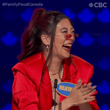Teasing Family Feud Canada GIF - Teasing Family Feud Canada Tongue Out GIFs