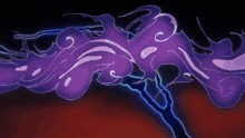 a purple and blue swirl with the letter c in the middle