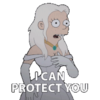 I Can Protect You Bean Sticker - I Can Protect You Bean Abbi Jacobson Stickers