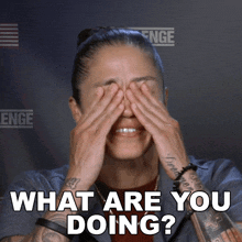 What Are You Doing Kaycee GIF - What Are You Doing Kaycee The Challenge World Championship GIFs