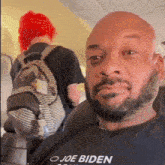 a man wearing a shirt that says joe biden