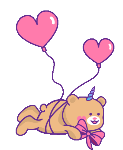 Kawaii Bear Sticker - Kawaii Bear Balloon Stickers