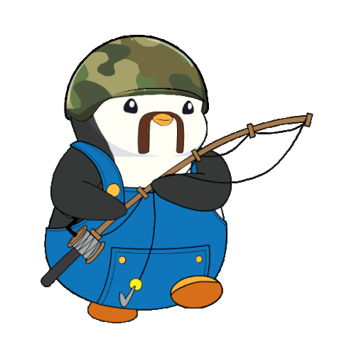 Army Penguin Sticker - Army Penguin Fishing Stickers