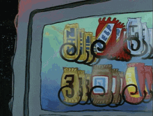 a cartoon drawing of a vending machine with a snickers bar