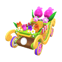 Flower Kart Kart Sticker - Flower Kart Kart Flower Stickers