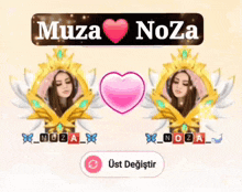 a picture of a woman with the name muza noza