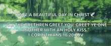 have a beautiful day in christ all the brethren greet you greet ye one another with an holy kiss