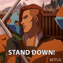 Stand Down Teela GIF - Stand Down Teela Masters Of The Universe Revelation GIFs