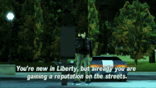 Gtagif Gta One Liners GIF - Gtagif Gta One Liners Youre New In Liberty But Already You Are Gaining A Reputation On The Streets GIFs