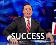 Success Yes GIF - Success Yes Stephen Colbert GIFs