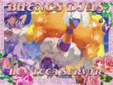 a greeting card that says buenos dias