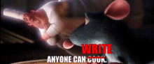 Ratatouille Anyone Can Write GIF - Ratatouille Anyone Can Write Motivation GIFs