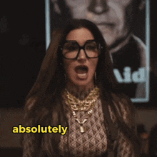 a woman wearing glasses says absolutely the worst case s 'kenario