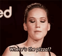 Jennifer Lawrence Pizza GIF - Jennifer Lawrence Pizza Hungry GIFs