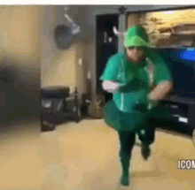 Running Man Green GIF - Running Man Green Viking GIFs
