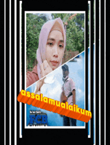 a picture of a woman and a man with the words assalamualaikum on the bottom