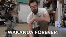 Wakanda Forever Salute GIF - Wakanda Forever Salute Glasses Off GIFs