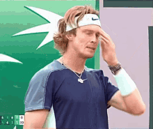 Andrey Rublev Wipe Sweat GIF - Andrey Rublev Wipe Sweat Tennis GIFs