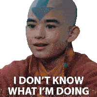 I Don'T Know What I'M Doing Aang Sticker