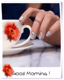 Good Morning Coffee GIF - Good Morning Coffee Flowers GIFs
