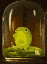 Cute Frog Glass Abi Toads Toad Sad GIF - Cute Frog Glass Abi Toads Toad Sad GIFs