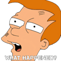 What Happened Philip J Fry Sticker - What Happened Philip J Fry Futurama Stickers