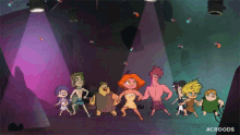 Dance Party GIF - The Croods Dawn Of The Croods Synchronized Dancing GIFs
