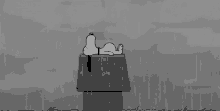 Snoopy Rain GIF - Snoopy Rain Rooftop GIFs
