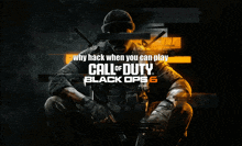 a poster for call of duty black ops 6 with a soldier on it