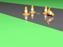 Traffic Cones Ball Saves Traffic Cones GIF - Traffic Cones Ball Saves Traffic Cones Ball GIFs