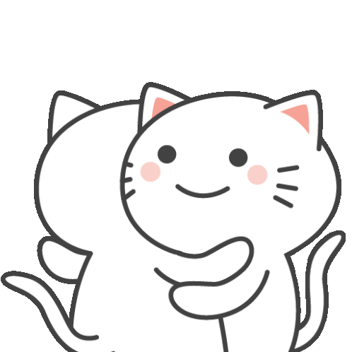 Cute Hug Sticker - Cute Hug Cats Love Stickers