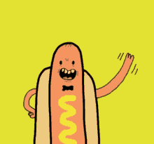 Hotdog Waving GIF