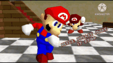 Mario Dancing While Peelz Freaks Out In The Background GIF - Mario Dancing While Peelz Freaks Out In The Background GIFs