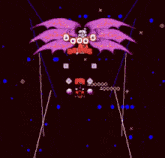 a video game with a purple circle in the middle of a field