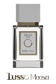 a bottle of dolce pure by lusso maasa on a white background