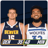 Denver Nuggets (35) Vs. Minnesota Timberwolves (40) First-second Period Break GIF - Nba Basketball Nba 2021 GIFs