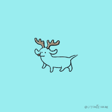 stefanies hank dachshund reindeer merry christmas