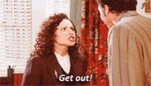 Get Out Elaine GIF - Get Out Elaine Seinfeld GIFs