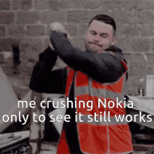 Invincible Nokia Crushing Nokia GIF - Invincible Nokia Crushing Nokia Hard GIFs