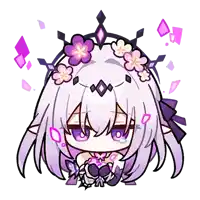 a drawing of a girl with flowers in her hair