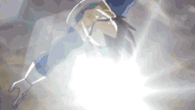 a drawing of a person with a light coming out of their hand