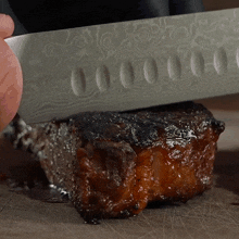 Slicing The Steak Guga Foods GIF