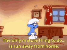 The Smurfs Brainy Smurf GIF - The Smurfs Brainy Smurf The Only Mature Thing To Do GIFs