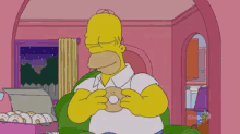 Homer Shooting Up Donuts - The Simpsons GIF - The Simpsons Donut Shooting Up GIFs