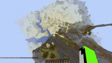 a screenshot of a video game with a green block in the middle