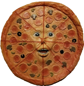 Pizza Face Weird Sticker