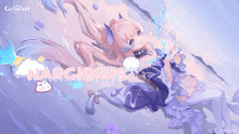 a poster for a game called genshin impact